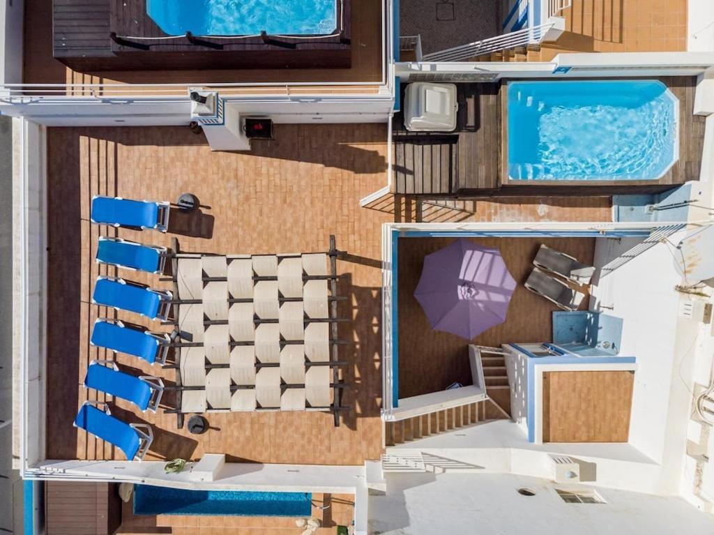Refurbished Beachfront House, Pool, Ac, Wifi, Albufeira, Sea View エクステリア 写真